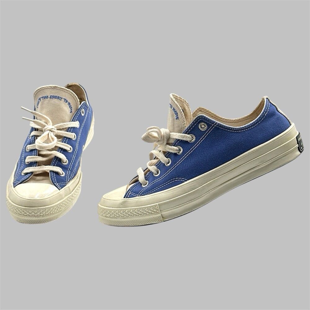 Converse Shoes Blue Chuck 70 Ox Low Black Label Mens Size 7 Canvas Women’s 9